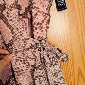 Wrap Snake Skin Dress